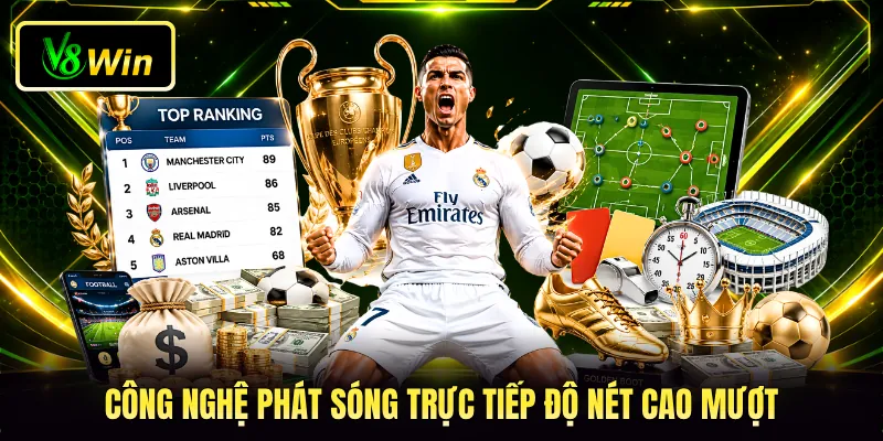 Saba Sports V8WIN - Đấu Trường Trực Tuyến Đẳng Cấp Châu Lục 4 Công nghệ phát sóng trực tiếp độ nét cao mượt