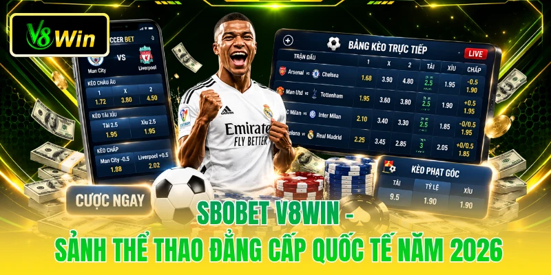 Sbobet V8WIN - Sảnh Thể Thao Đẳng Cấp Quốc Tế Năm 2026 1 Sbobet V8WIN - Sảnh Thể Thao Đẳng Cấp Quốc Tế Năm 2026